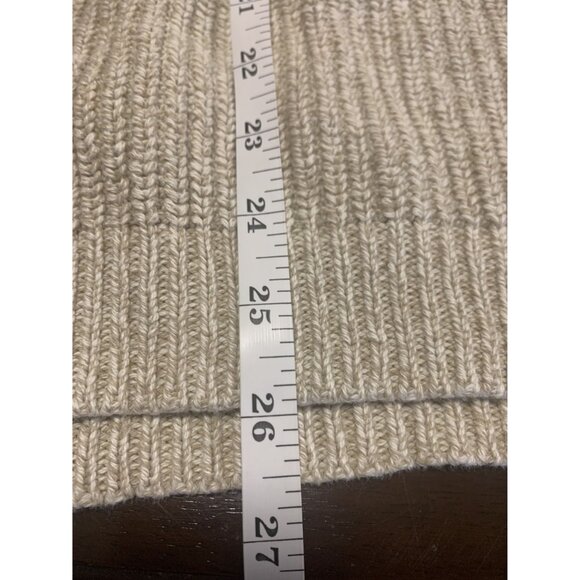 Eddie Bauer L Tall  Heavy Ribbed Knit Fisherman Sweater Outdoor Cream - Picture 7 of 10